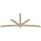Ekena Millwork Alberta Rough Sawn Timber Gable Bracket, Douglas Fir, 96"W x 48"H x 2"D x 4"F, 12/12 Pitch GBW096X48X0204ALB00RDF - alternate 3